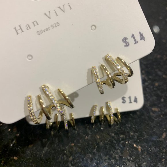 STACKED EARRINGS - Picture 1 of 4